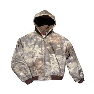Star camo padded hoodie